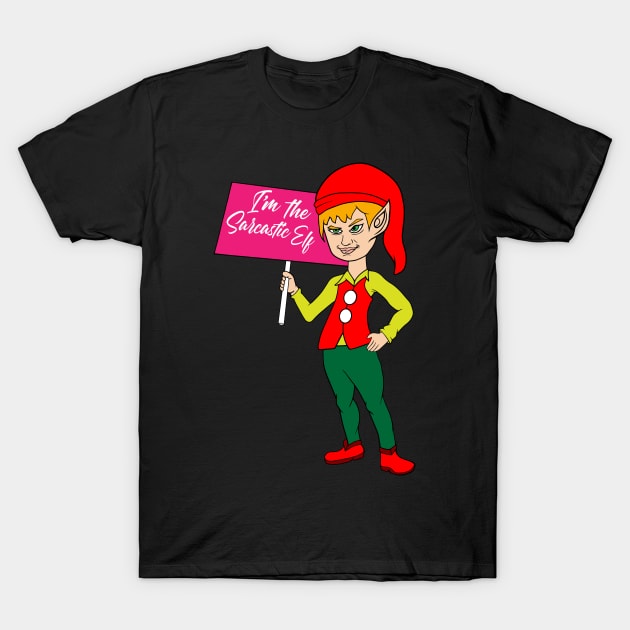 I’m The Sarcastic Elf Christmas T-Shirt by idanavidan